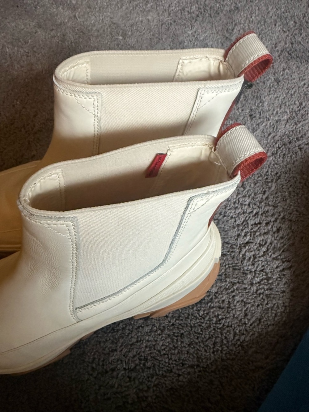 Sorel Size 11 Brex Chelsea Waterproof Leather Boot Natural Sea Salt Gum Sole - Picture 10 of 14